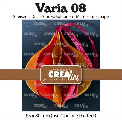 Crealies Stanzform Varia Nr. 08 3D Weihnachtskugel / 3D Christmas Bauble Pointy CLVARIA08 / CLVAR08