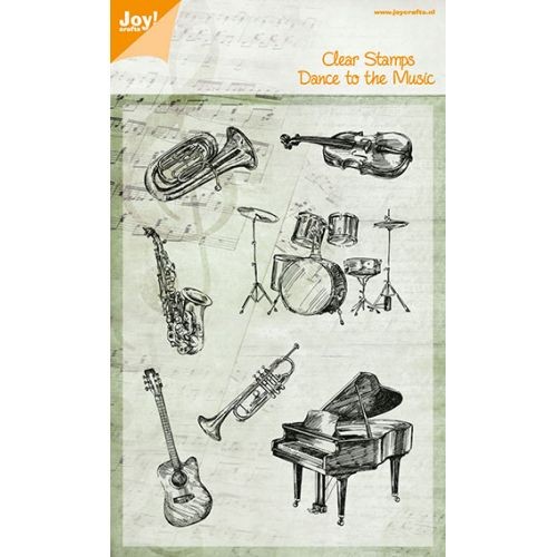 Joycrafts Clearstempel-Set Musikinstrumente / Dance To The Music 6410/0429