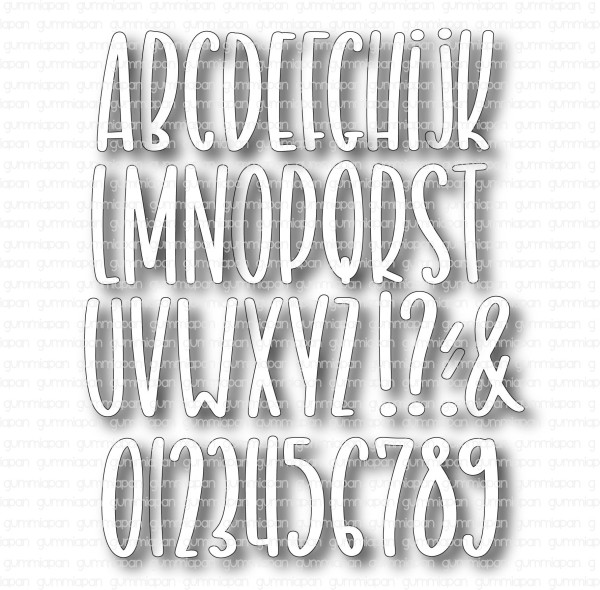 Gummiapan Stanzform Alphabet San Francisco 3 cm D220122
