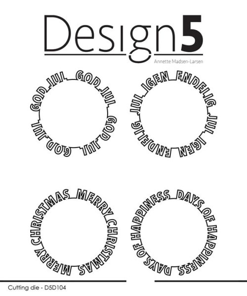 Design5 Stanzform Circle Dies Text D5D104